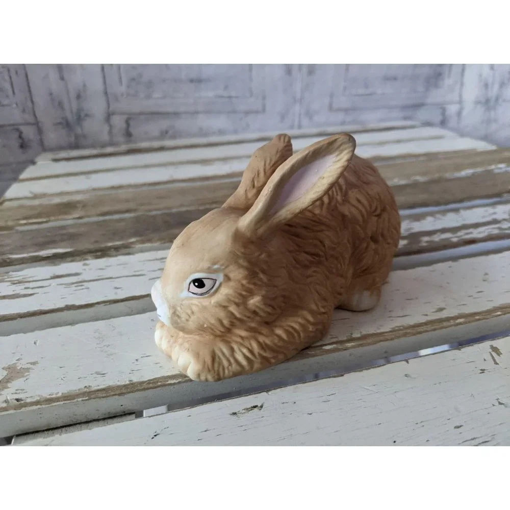 Brown‎ Easter bunny rabbit sculpture figurine home